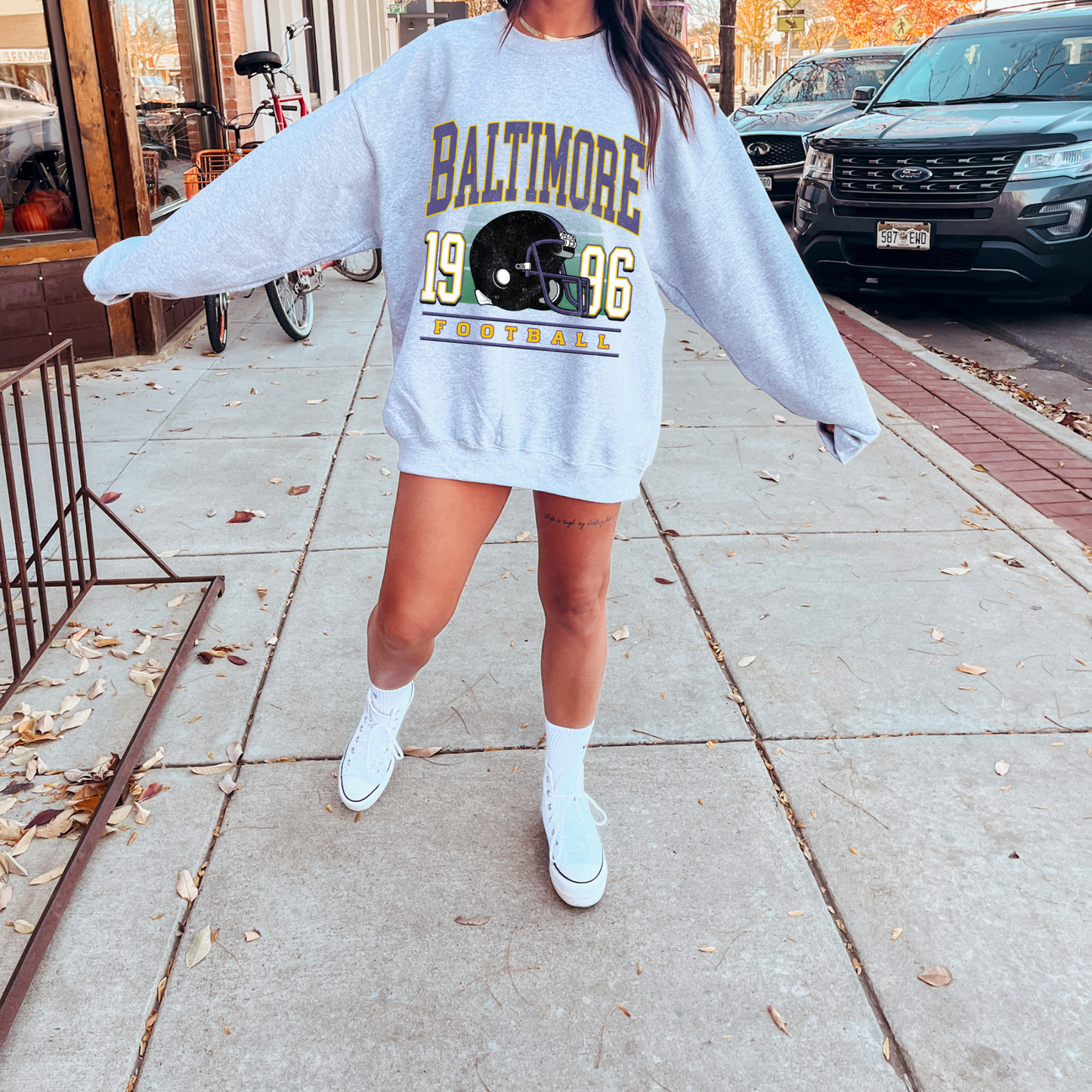Vintage Ravens Crewneck Sweatshirt